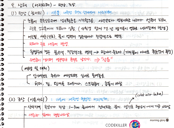 상해&#44; 서리피해&#44; 만상&#44; 조상