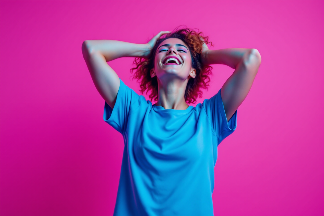 에너지가 생성된 사람 이미지