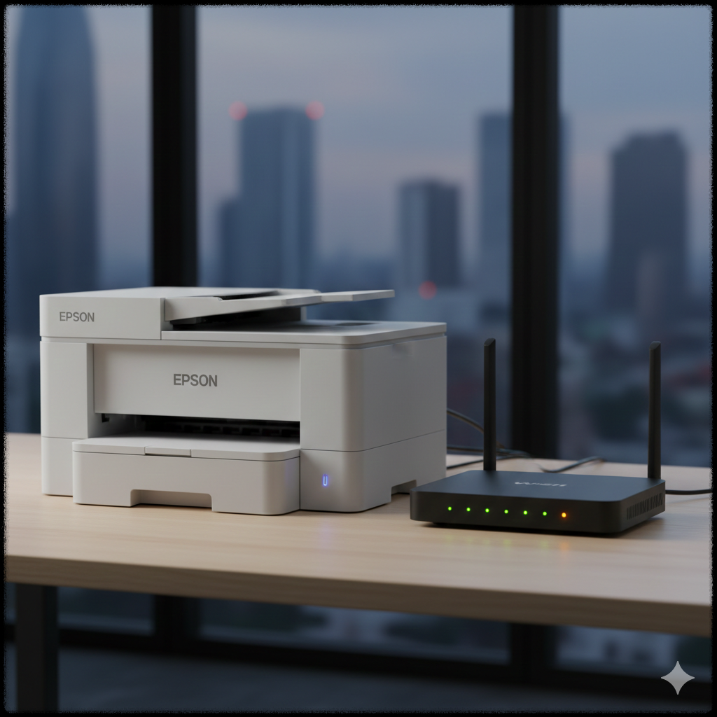 Wi-Fi 네트워크 문제로 프린터가 오프라인 상태인 모습