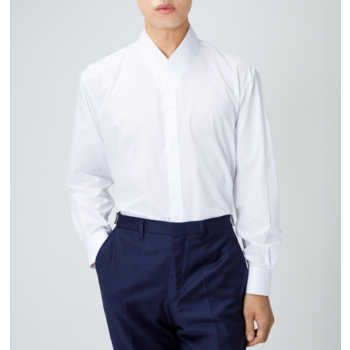기로에 면 깃셔츠