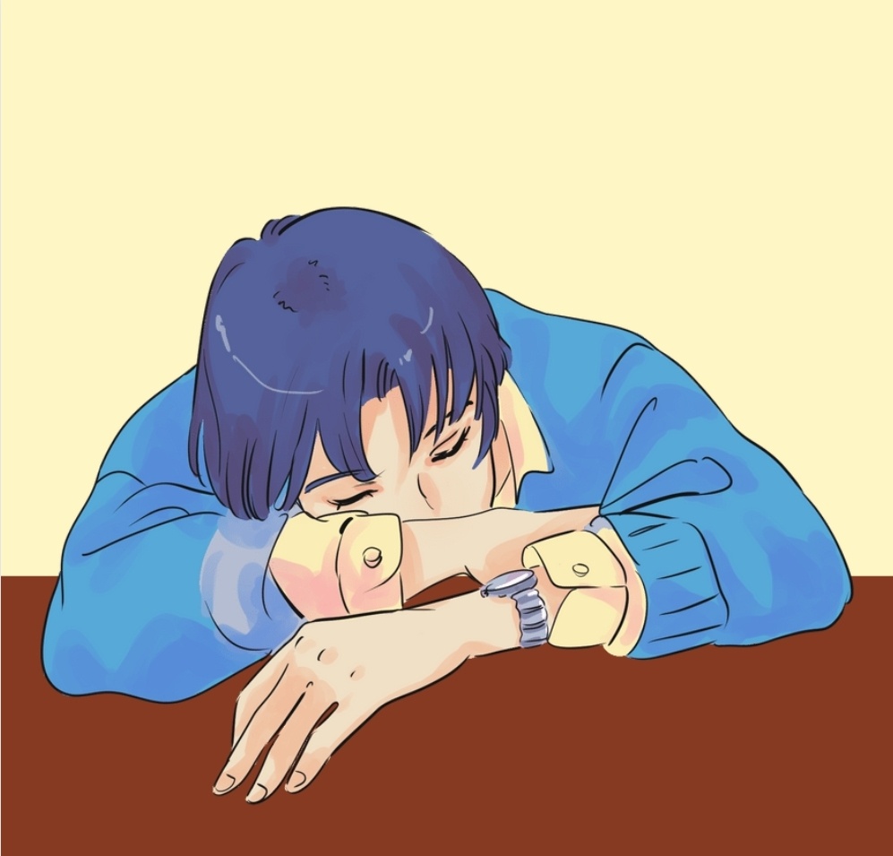 교실에서 잠을 자는 아이들