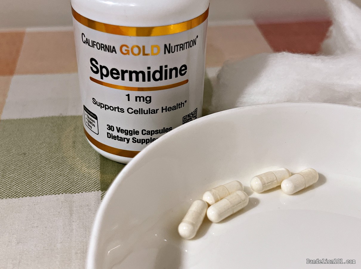 캘리포니아 골드 뉴트리션 스페르미딘 CALIFORNIA GOLD NUTRITION Spermidine 알약 사진