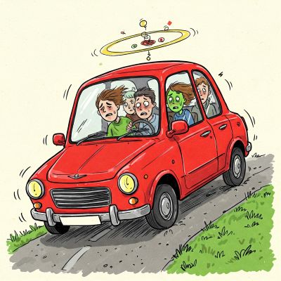 차가 흔들려서 멀미를 하는 사람들