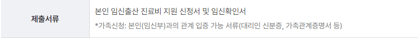 임신 출산 지원비
