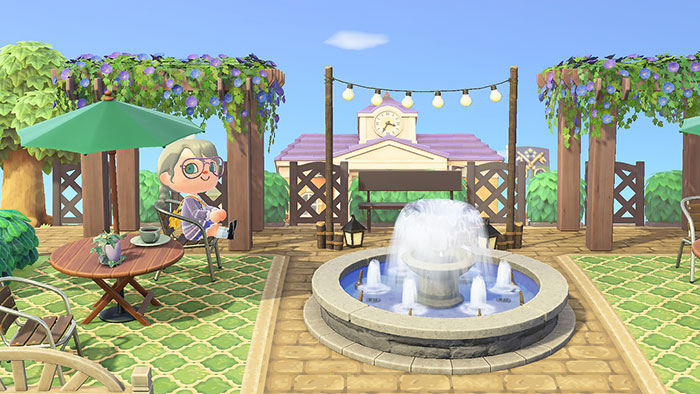 동물의 숲 안내소 광장꾸미기