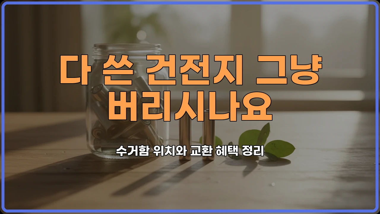 건전지버리는법