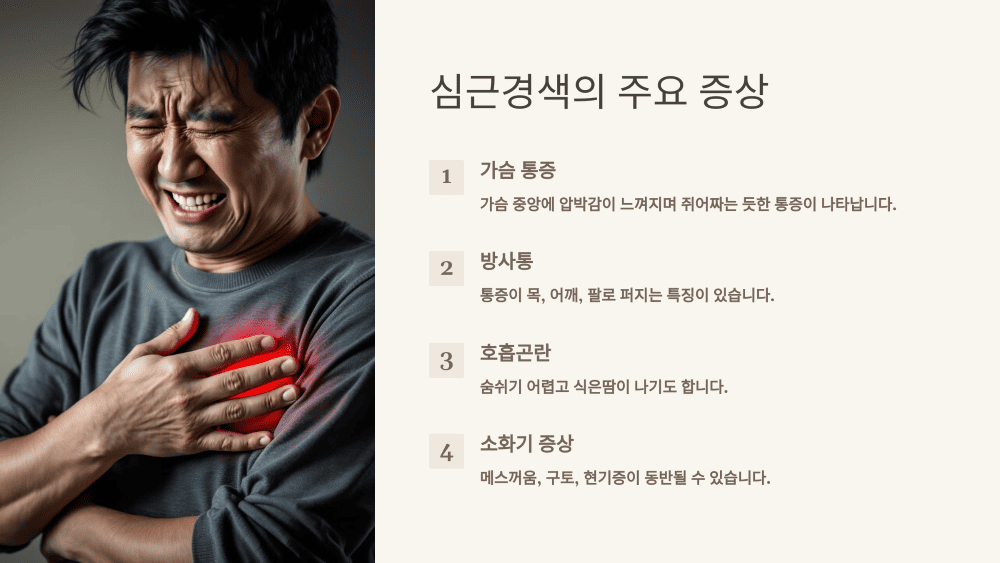 심근경색의 주요 증상