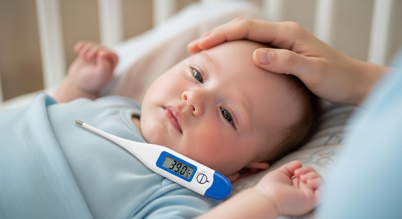 아기 열 39도
