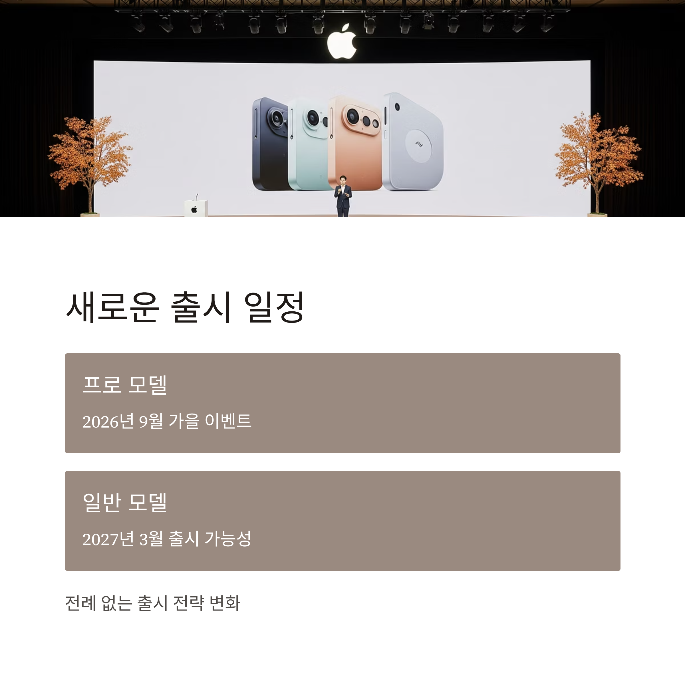 새로운 출시 일정, 과연 가능할까?