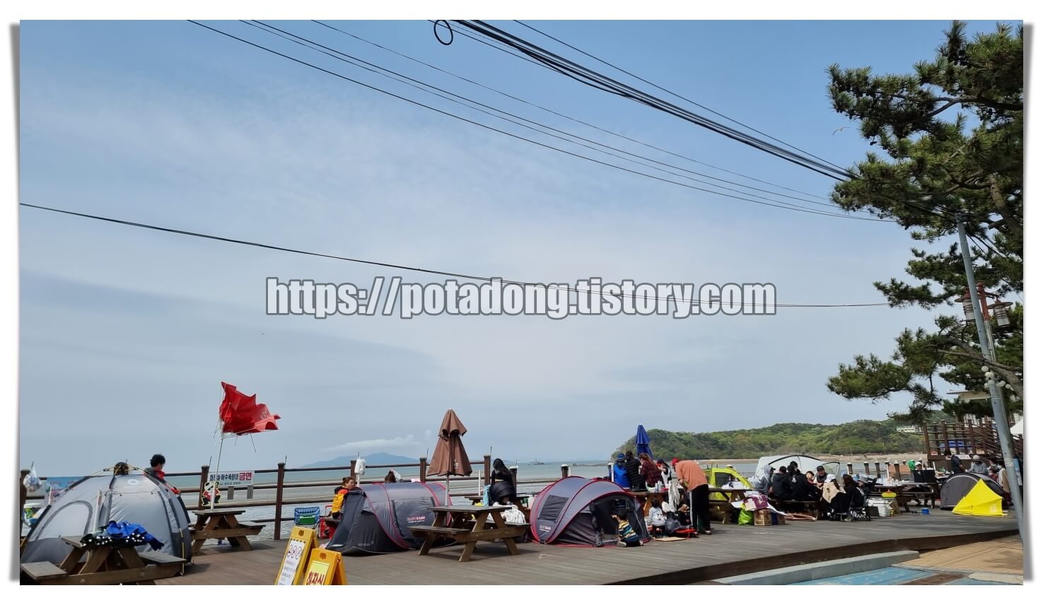 장경리해수욕장 야영장