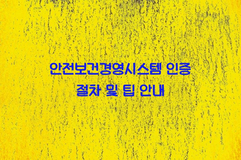 안전보건경영시스템