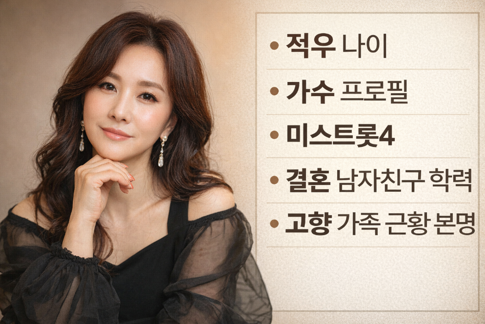 적우 미스트롯4 가수 프로필 총정리 - 나이부터 결혼설까지