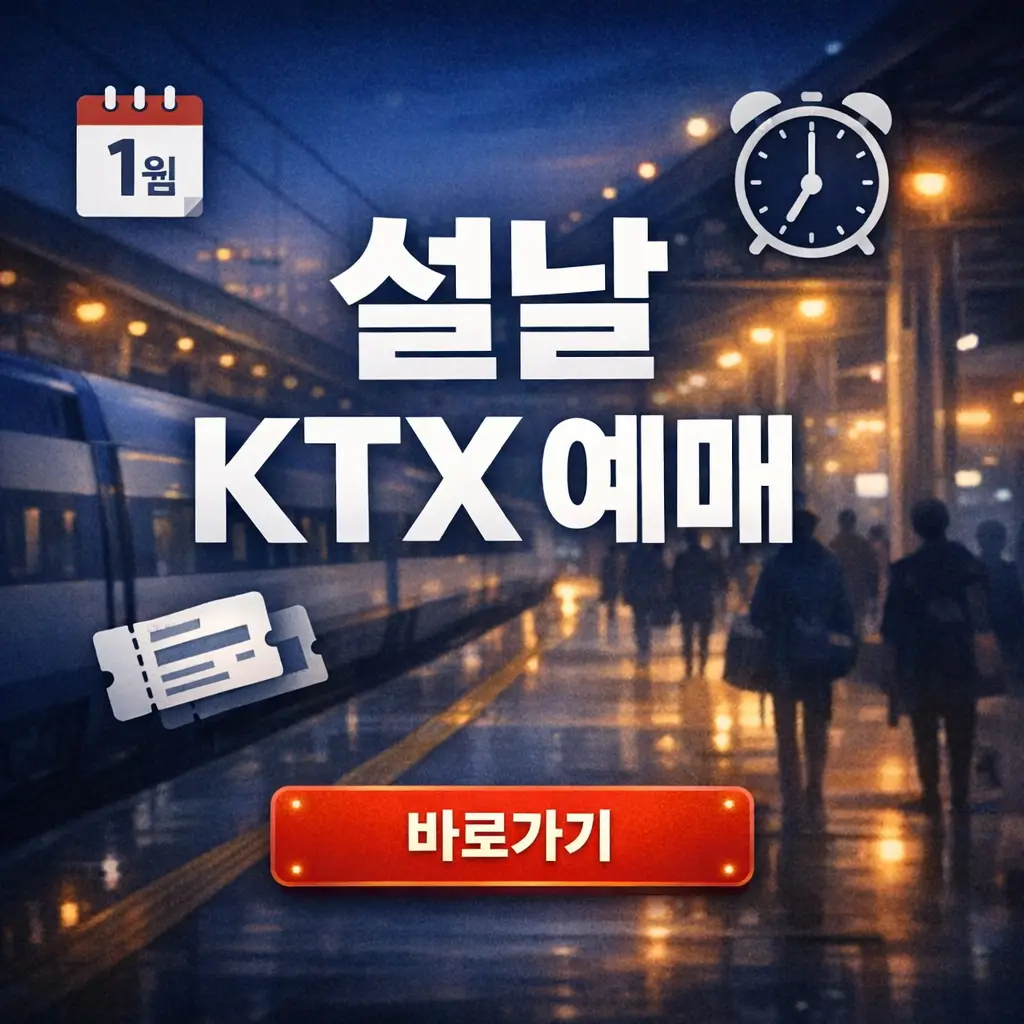 2026 설연휴 기차표 예매 (KTX 경부선)