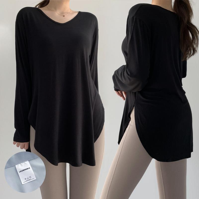 요가브이넥긴팔 필라테스복 필라테스옷 요가복 필라테스상의 필라테스커버업