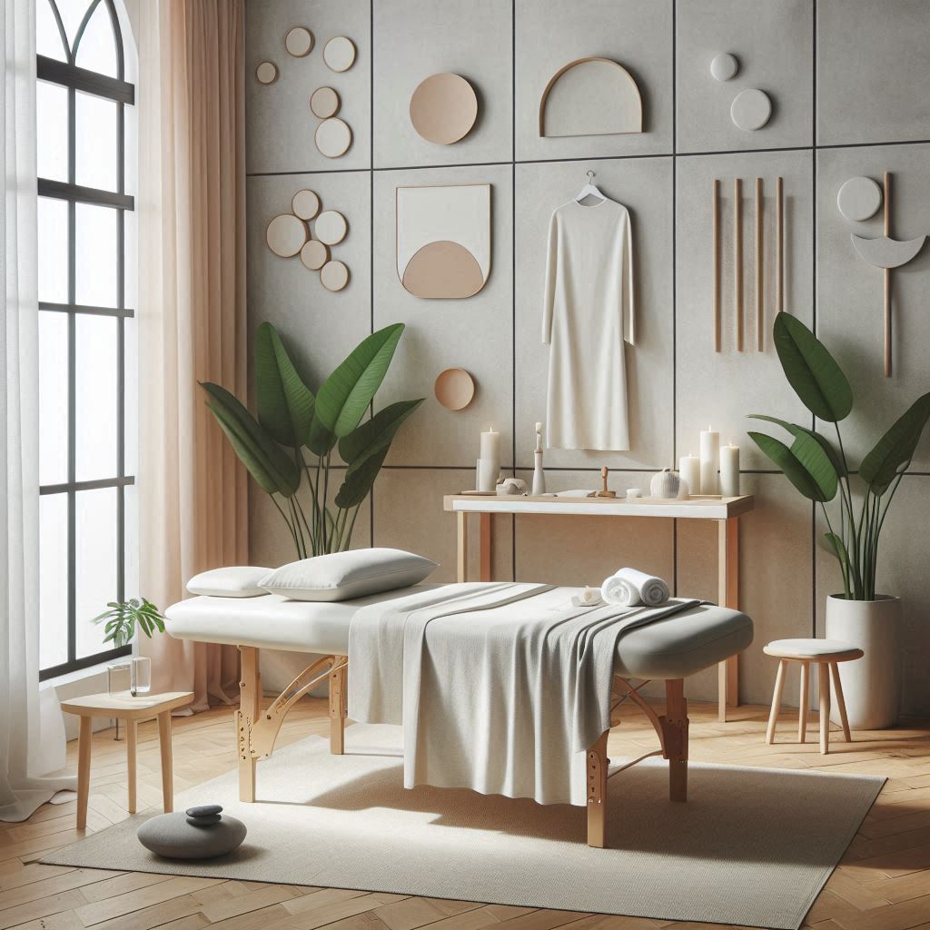 피부,체형관리 샵 배경