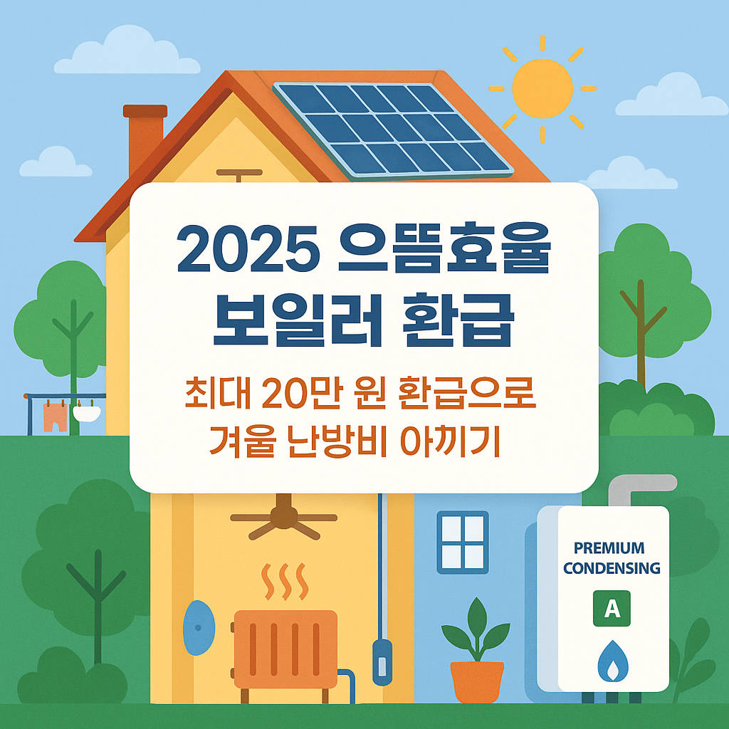 2025년 으뜸효율 보일러 환급 조건 총정리 &ndash; 최대 20만원 절약