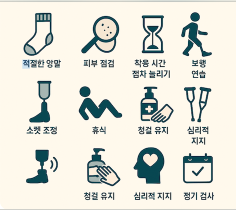 절단 후 의족 착용 시 생활 팁