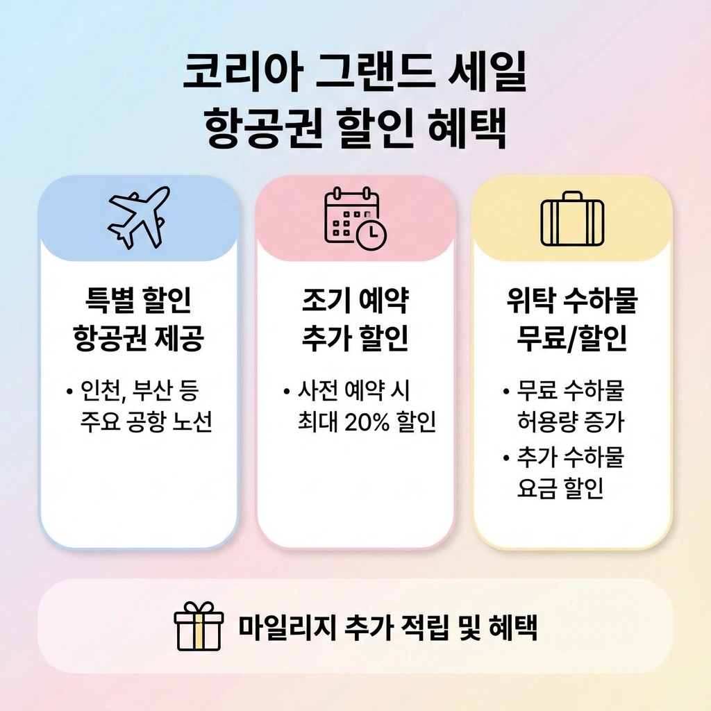 코리아그랜드세일 항공권 할인 혜택 정리