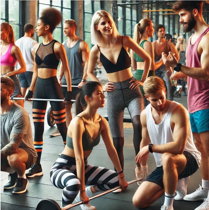 mz세대들과 운동하는 모습