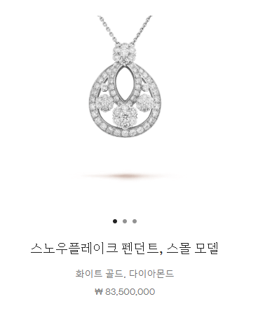 김건희 목걸이 정품 가격 공개