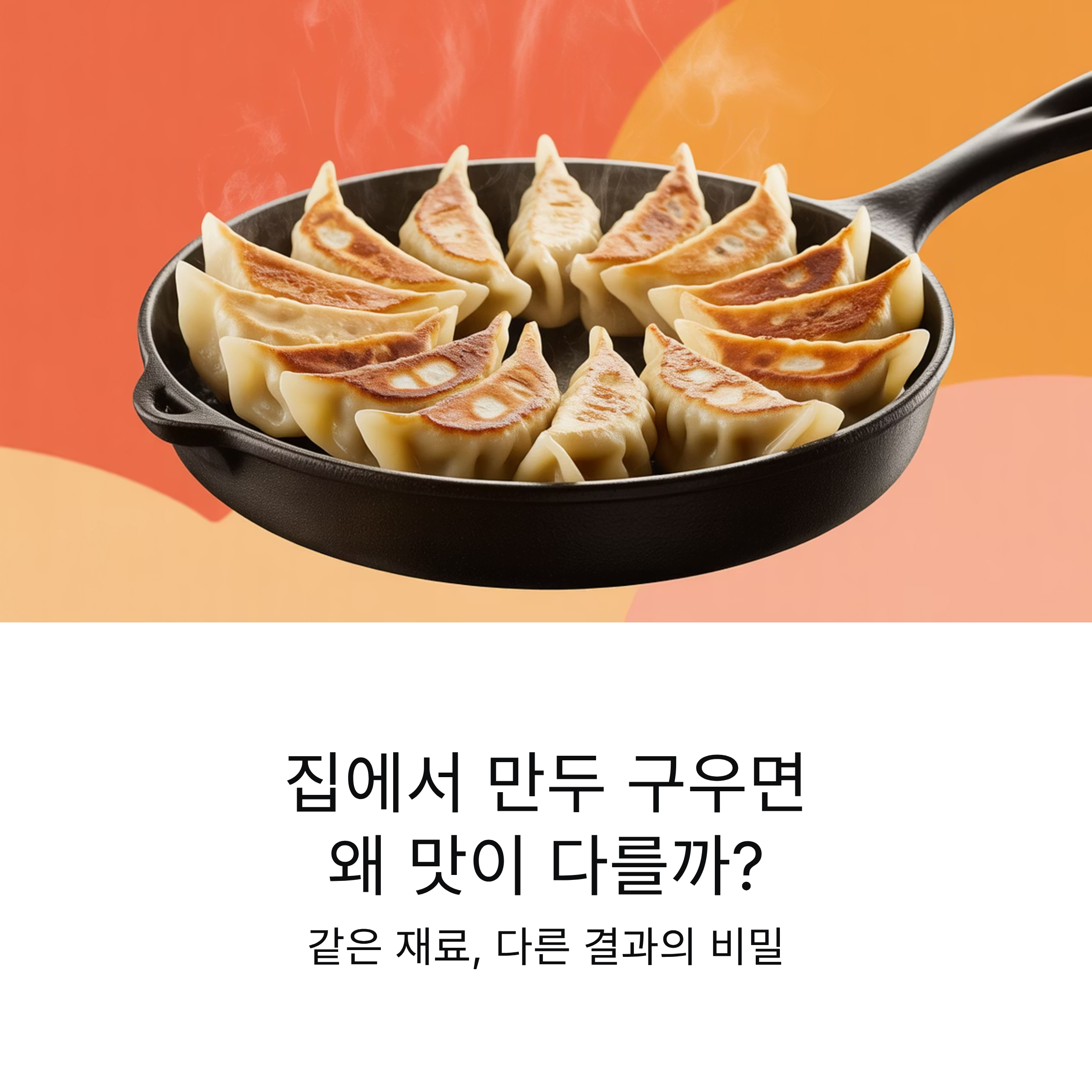집에서 수제만두 굽는 법과 맛 차이의 진짜 이유