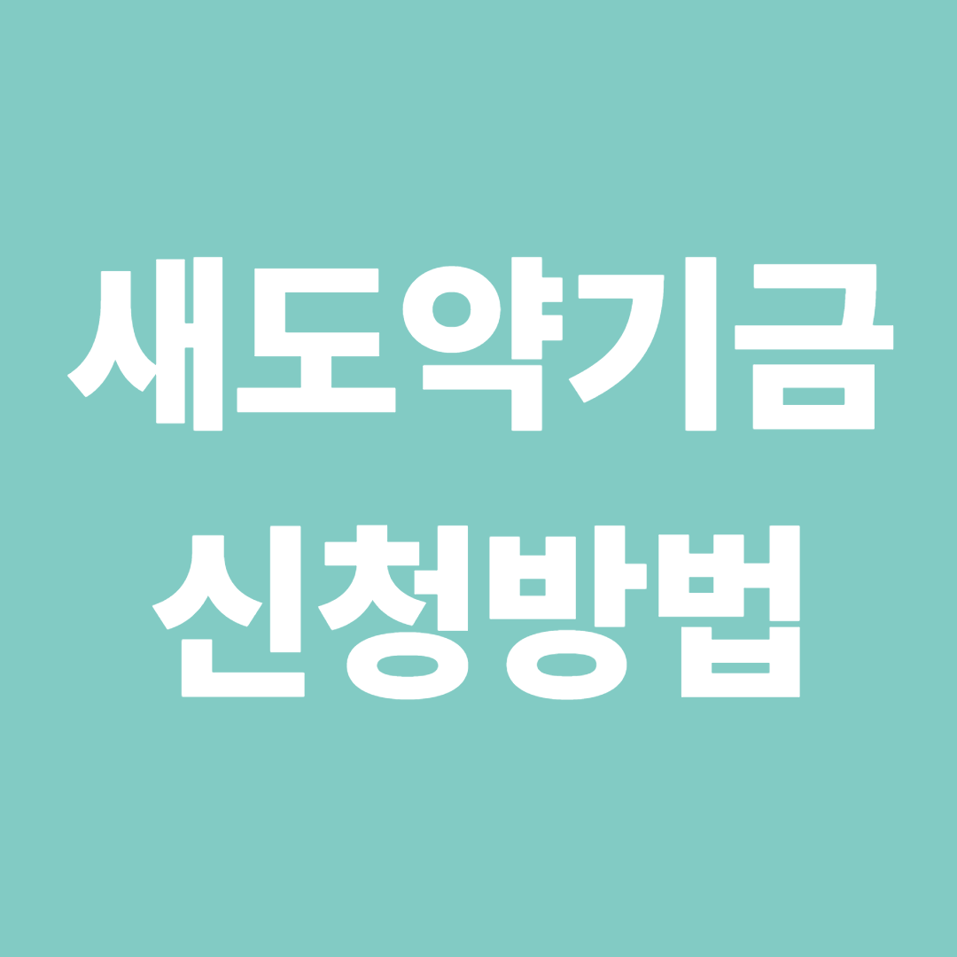 새도약론 신청방법