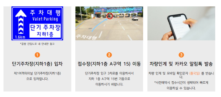 인천공항 제1터미널 공식 업체 주치대행(발렛)예약 및 이용 방법