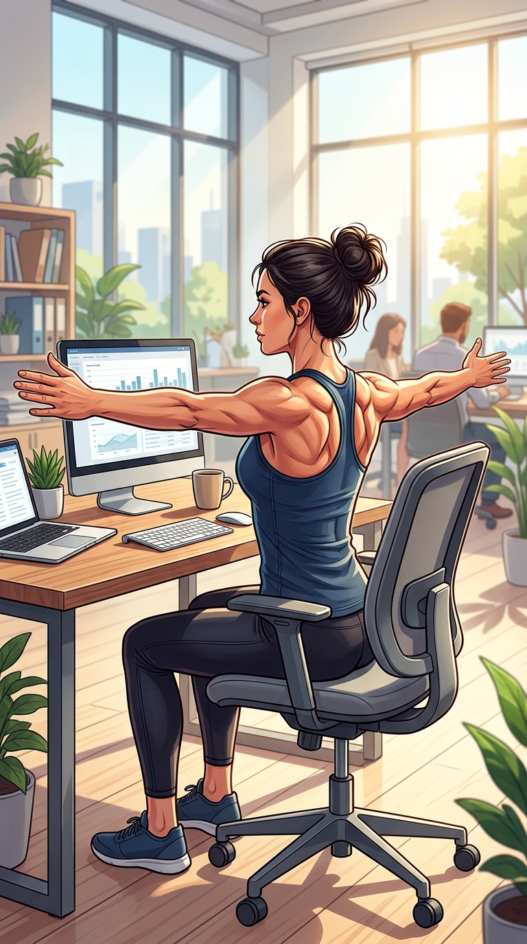 말린 어깨 펴는 자세 교정 운동