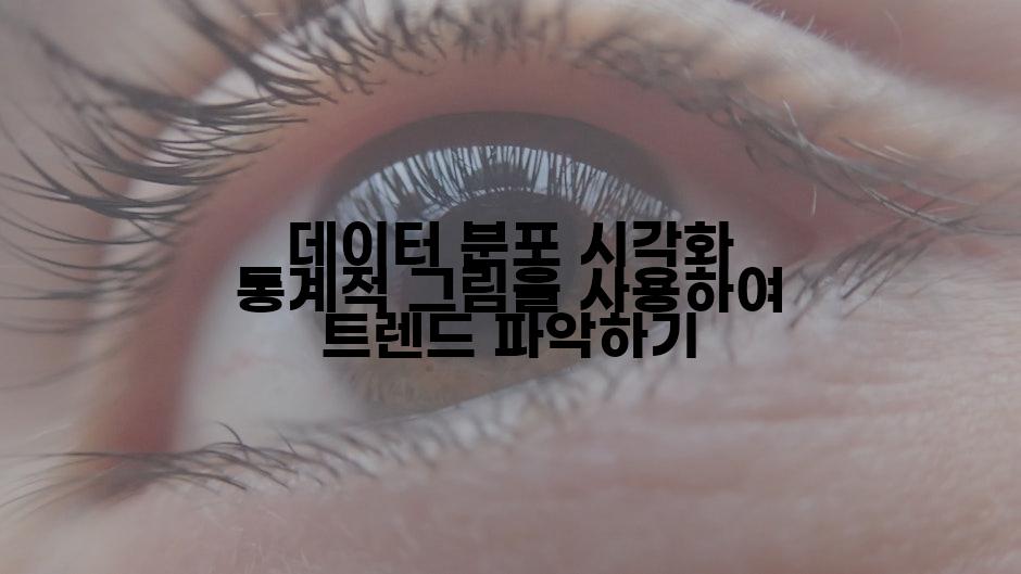 데이터 분포 시각화 통계적 그림을 사용하여 트렌드 파악하기