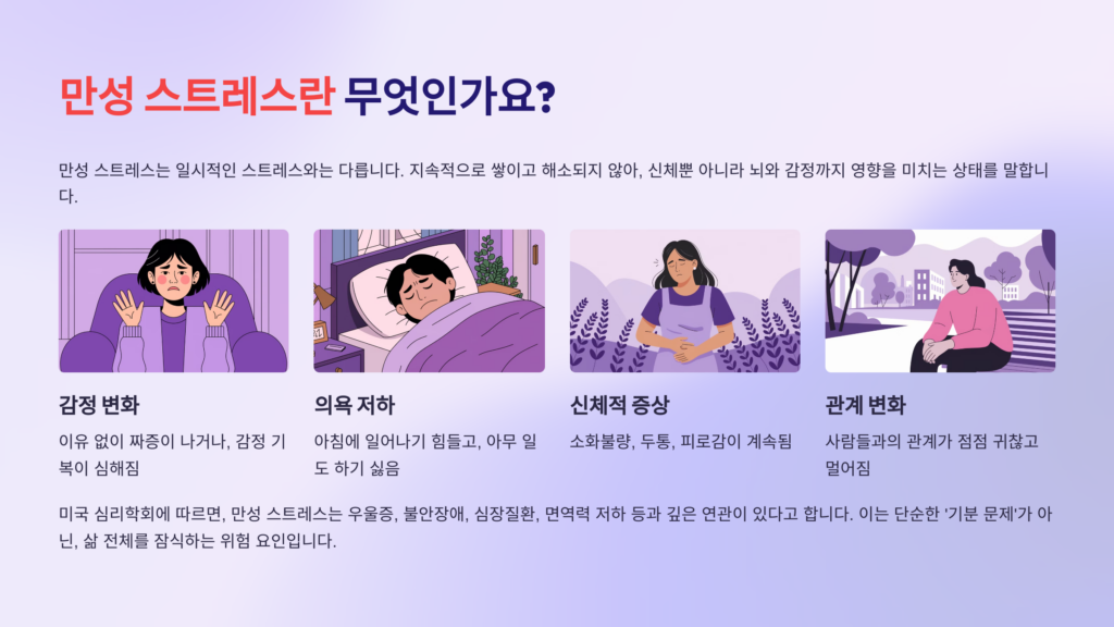 만성 스트레스란 무엇인가요?