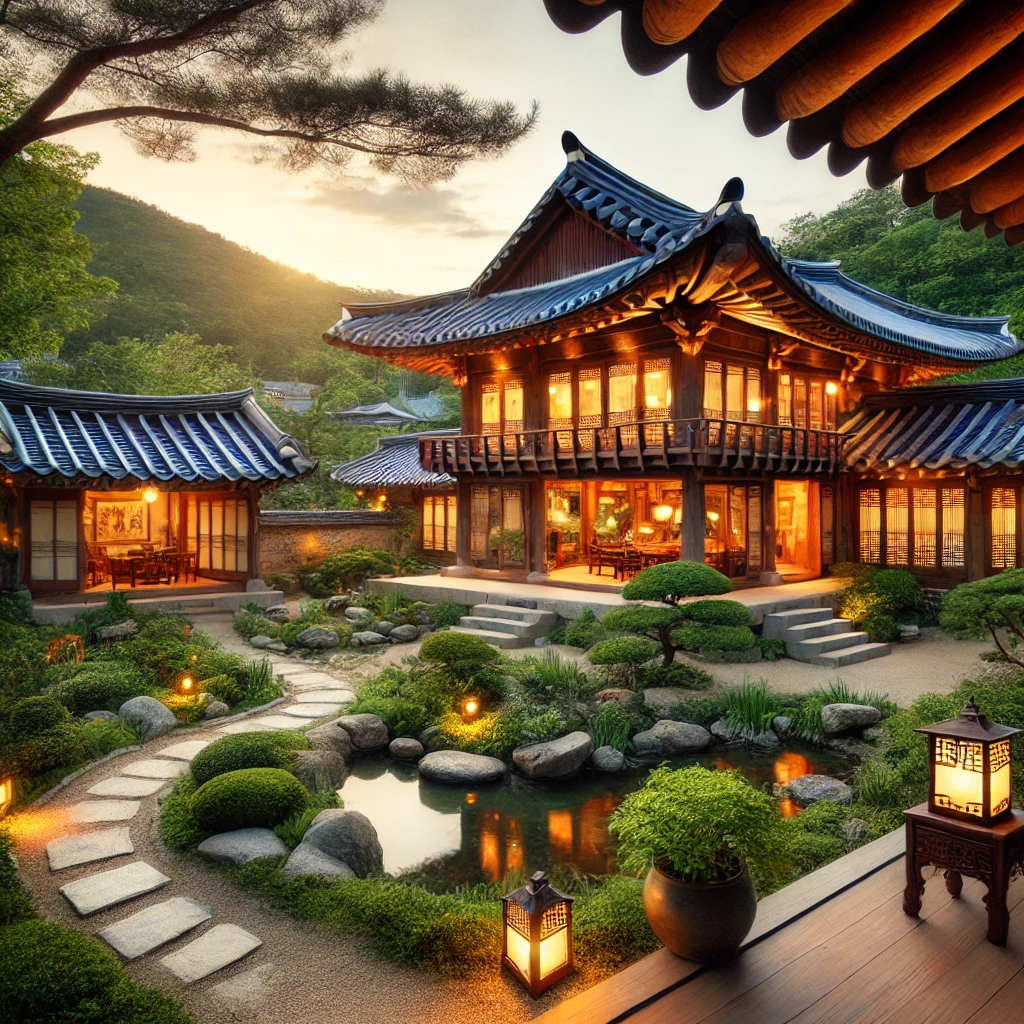 단양의 도담한옥의 아름다운 사진