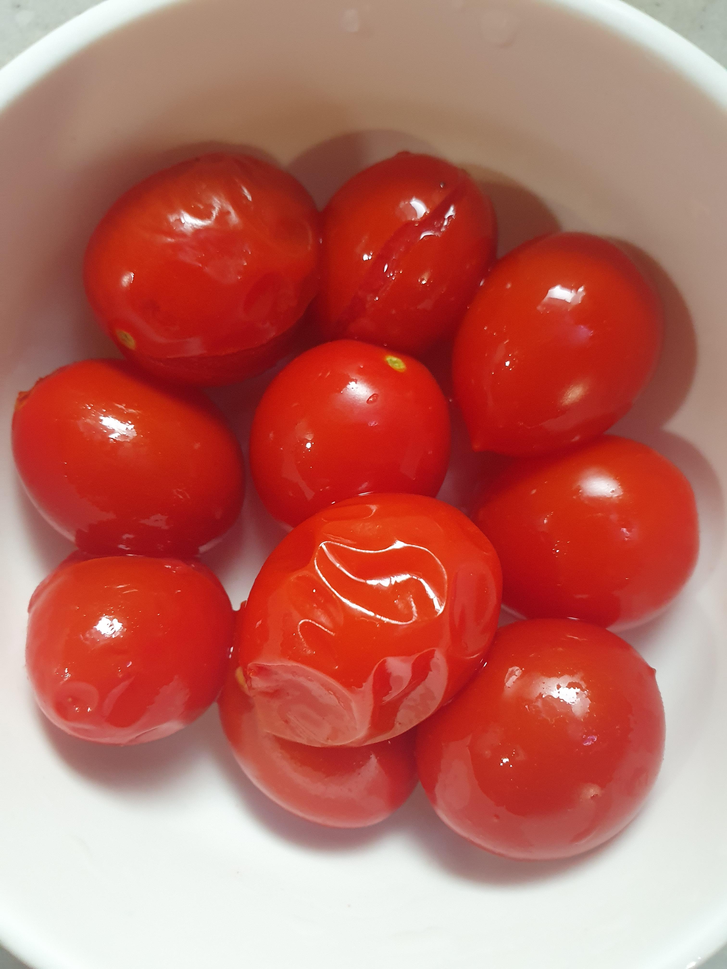 가열한 후의 방울토마토