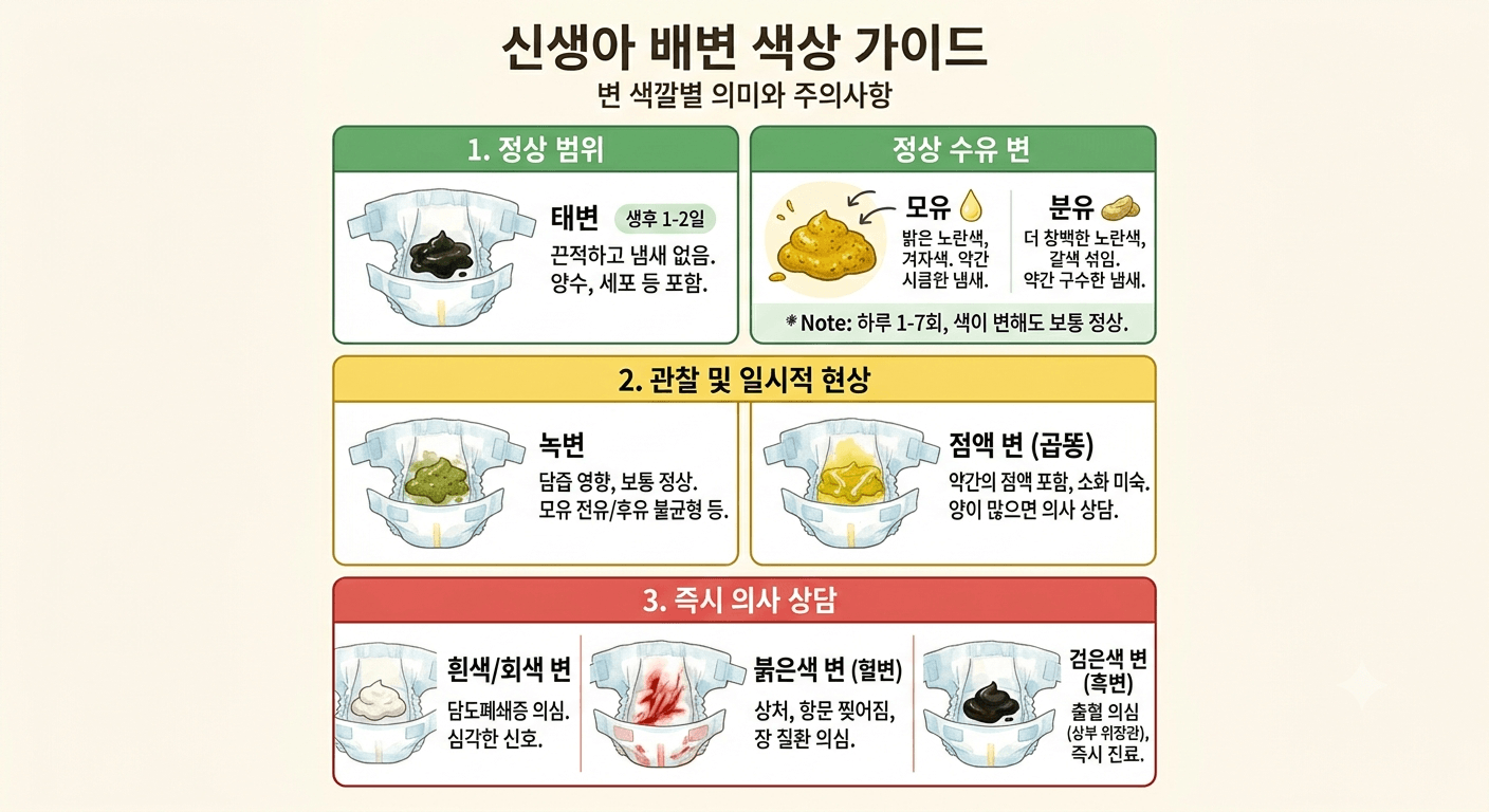 신생아 배변 색상