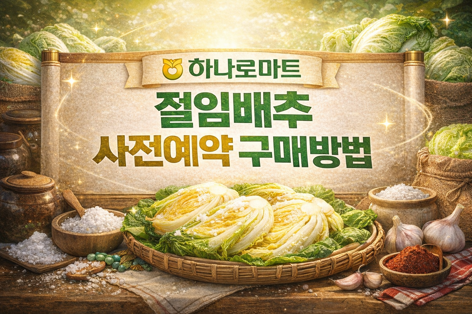 농협 하나로마트 절임배추 사전예약 구매방법