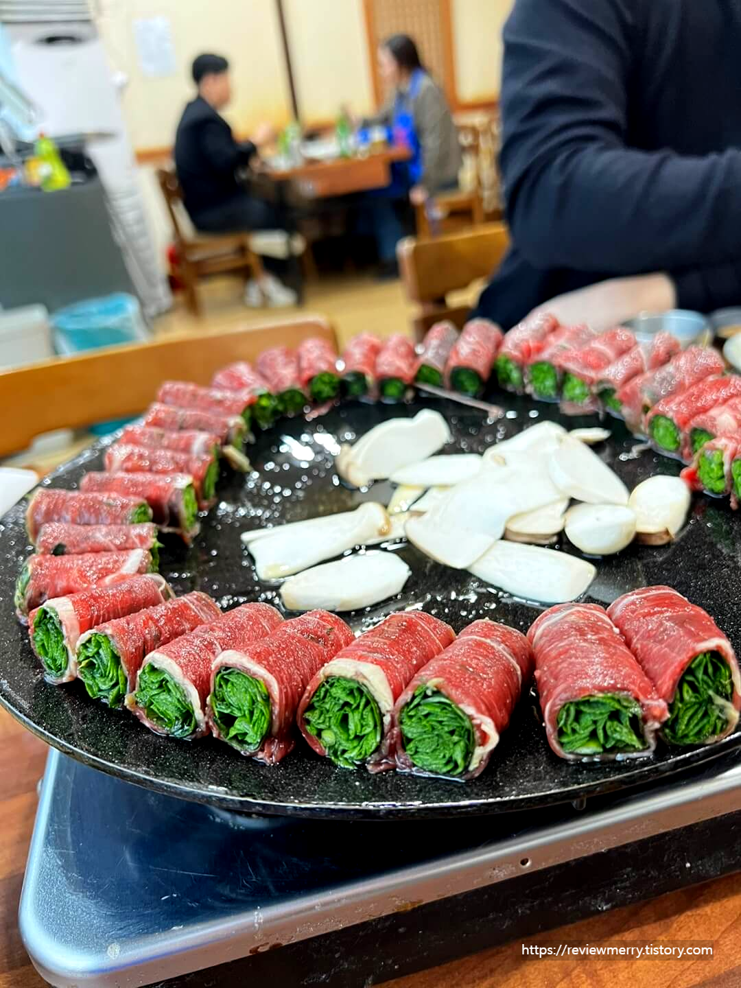 고기말이 속 모습