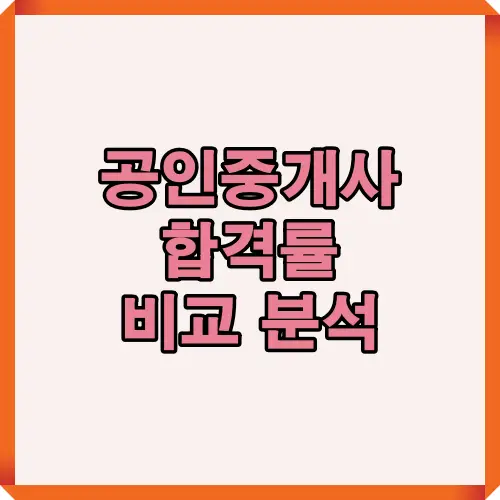 2025년 공인중개사 합격률 하락 원인과 주요 변화 요인을 시각적으로 요약한 대표 썸네일 이미지로, 연령별&middot;성별&middot;지역별 합격률 흐름까지 한눈에 확인할 수 있도록 구성한 시각 자료