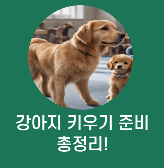 강아지 키우기 준비 총정리!