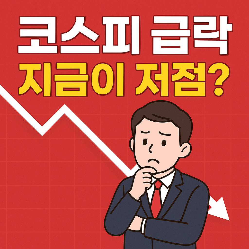 📉 코스피 급락, 지금이 저점일까? 외국인 매도 이유와 향후 반등 가능성 완전정리
ChatGPT의 말:

코스피,주식시장,증시하락,외국인매도,환율상승,저점매수,투자전략,금리전망,안전자산,2025경제전망