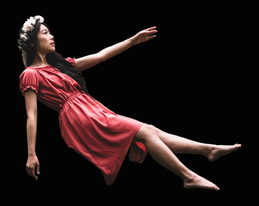 이미지에 퍼펫핀을 이용해 움직임을 준 모습