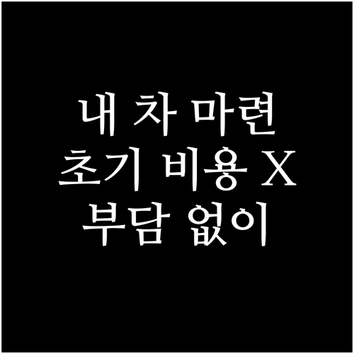 내 차 마련, 온라인 장기렌트: 초기..