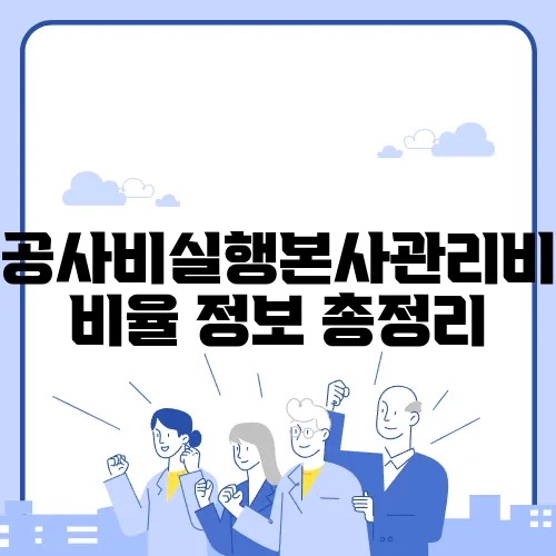 공사비실행본사관리비비율 정보 총정리