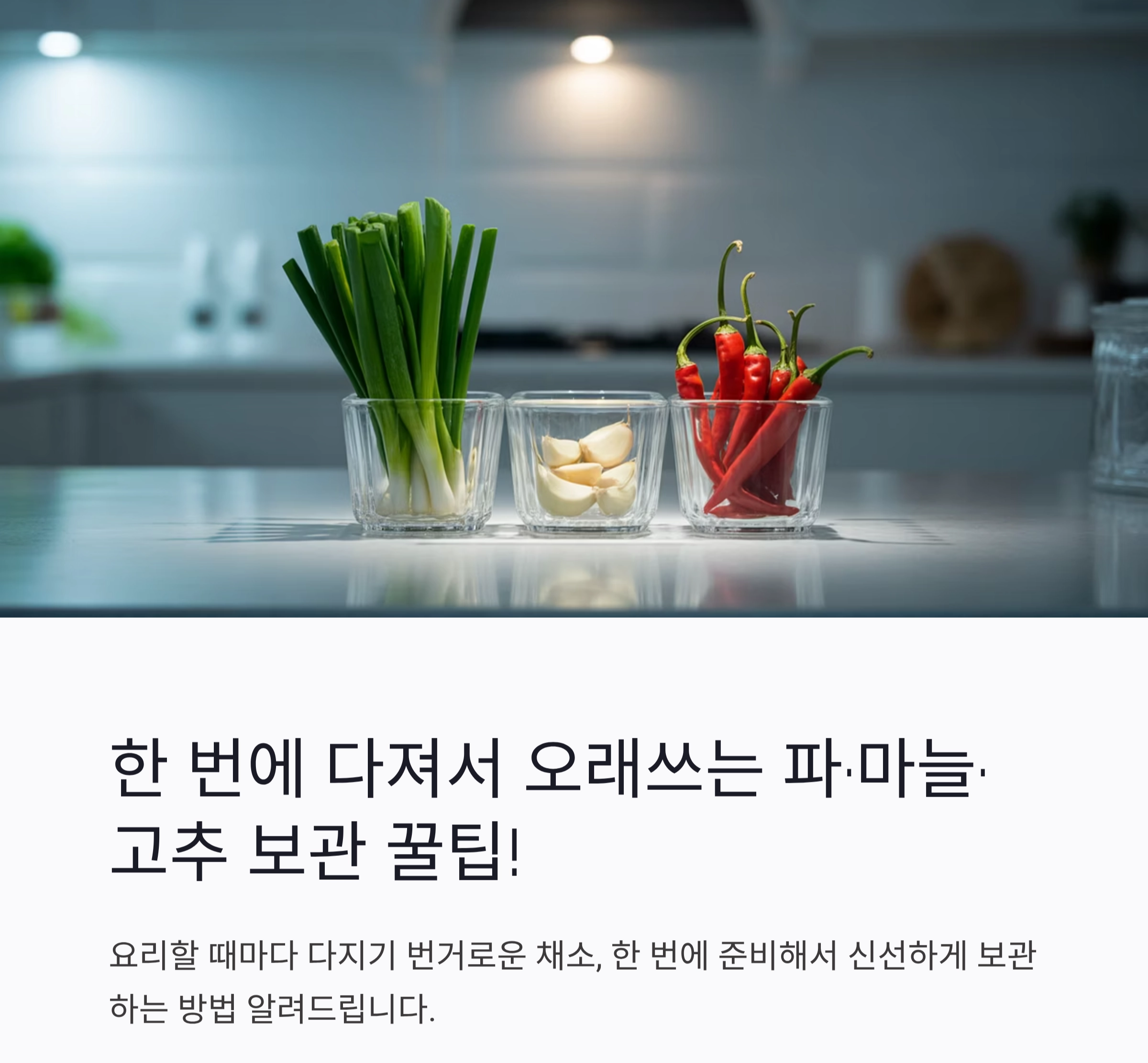 한 번에 다져서 오래쓰는 파&middot;마늘&middot;고추 보관 꿀팁 공개!