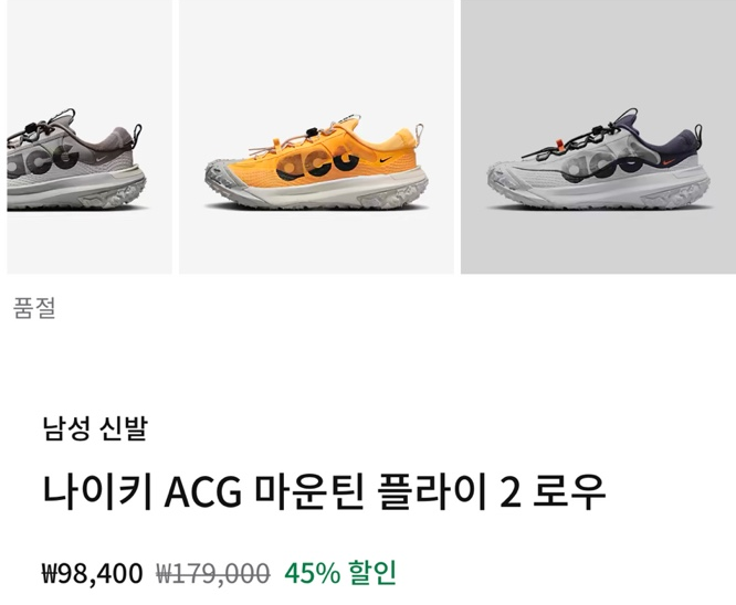 나이키-ACG 마운틴 플라이 로우2-폰탄카 와플