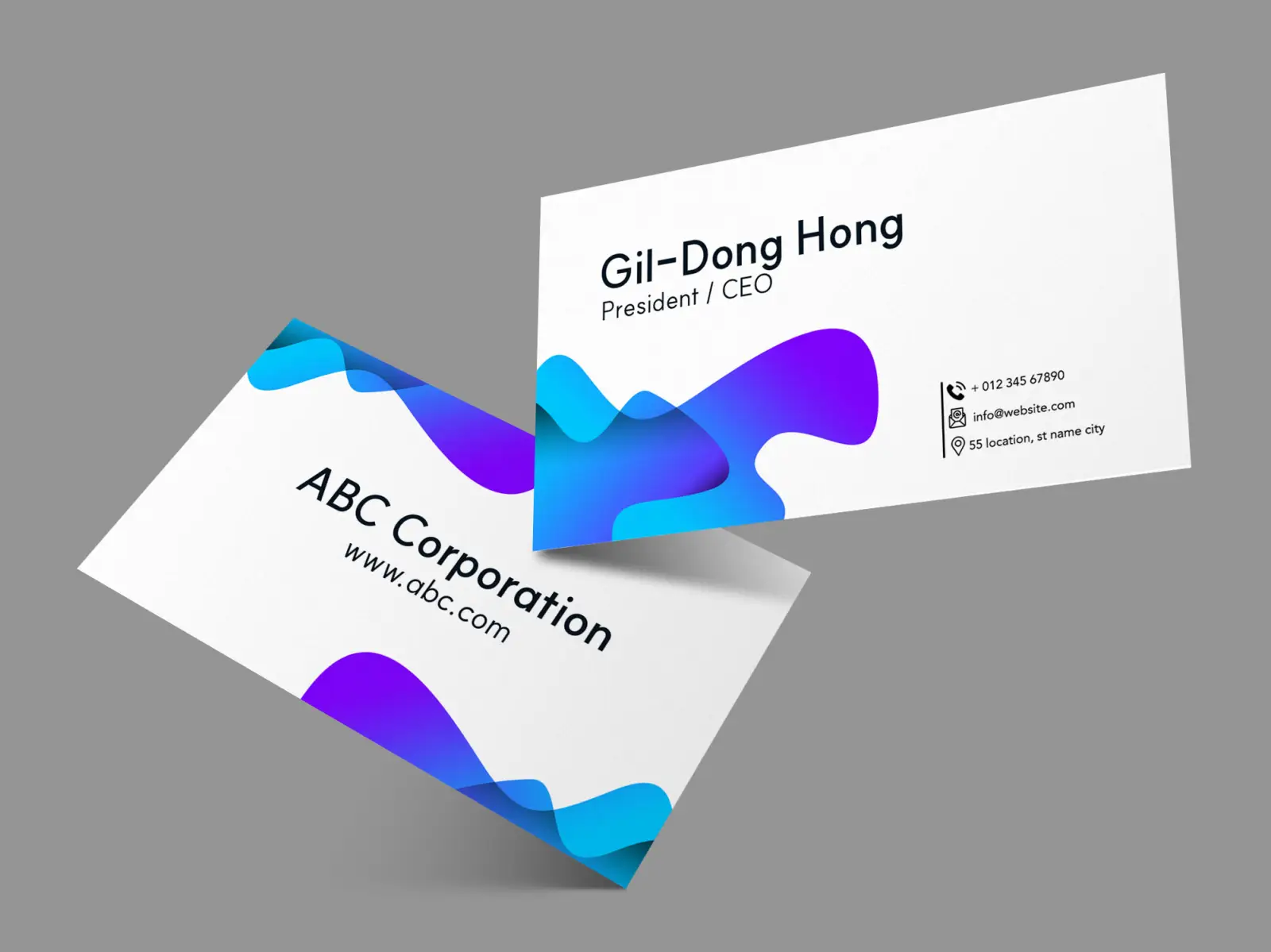 명함디자인 예시