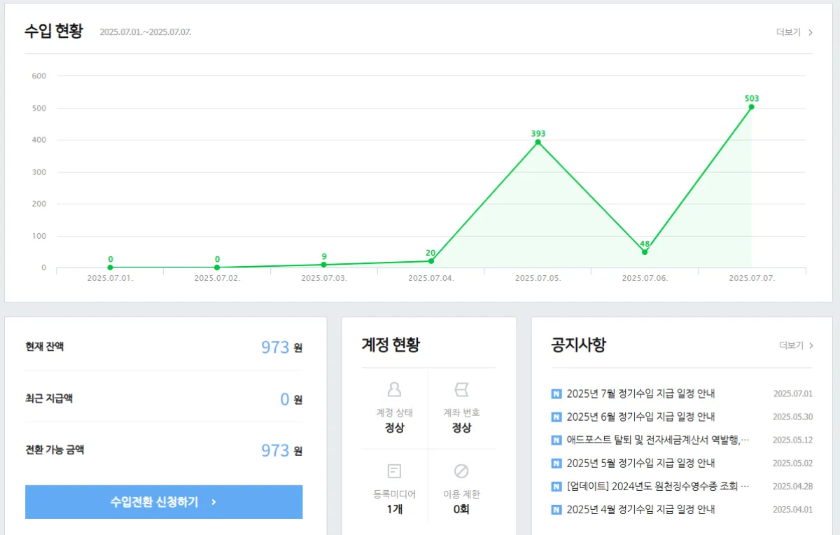 네이버-애드포스트-수익-인증