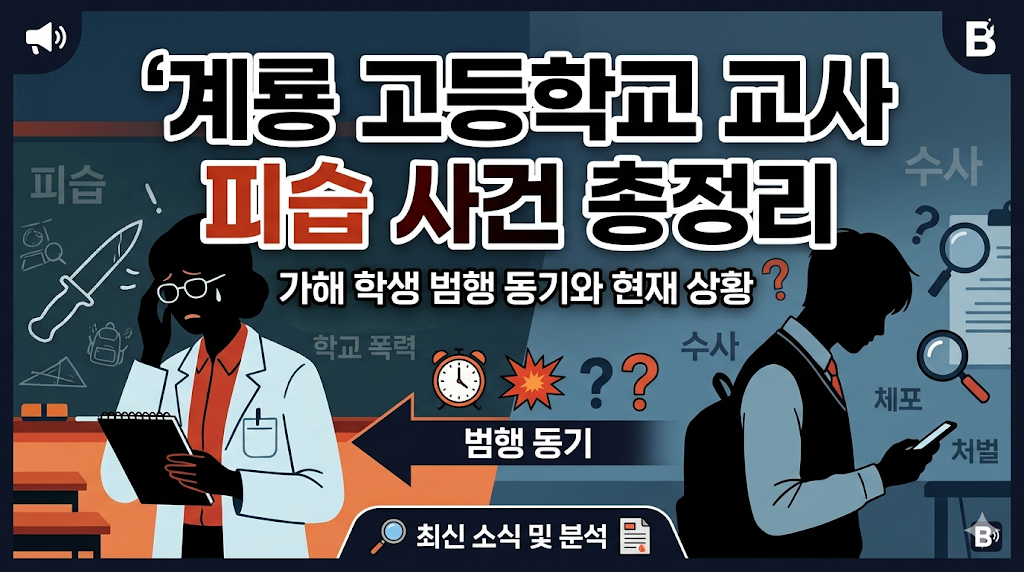 계룡 고교 피습 사건 발생 경위 및 전개