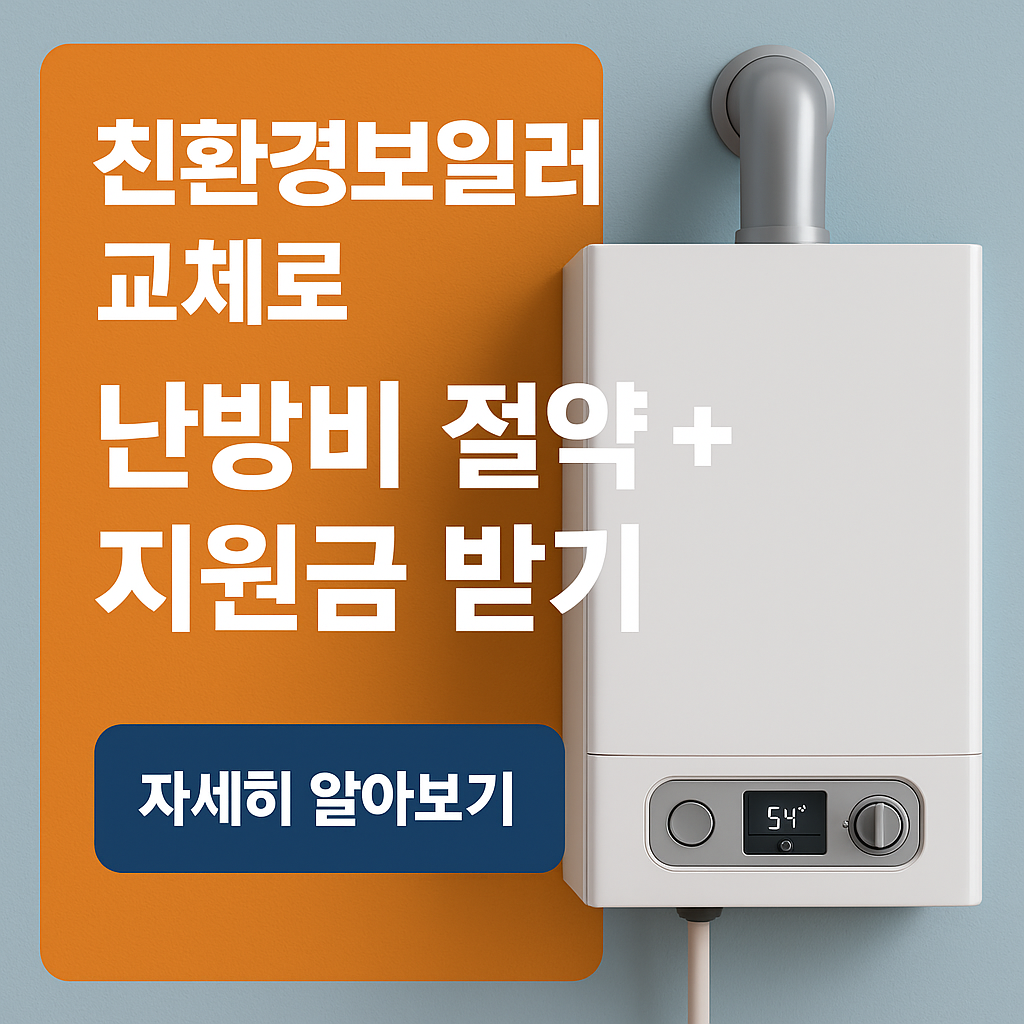 “보일러 바꾸면 연 44만원 절약? 정부지원금 + 절감효과 총정리”