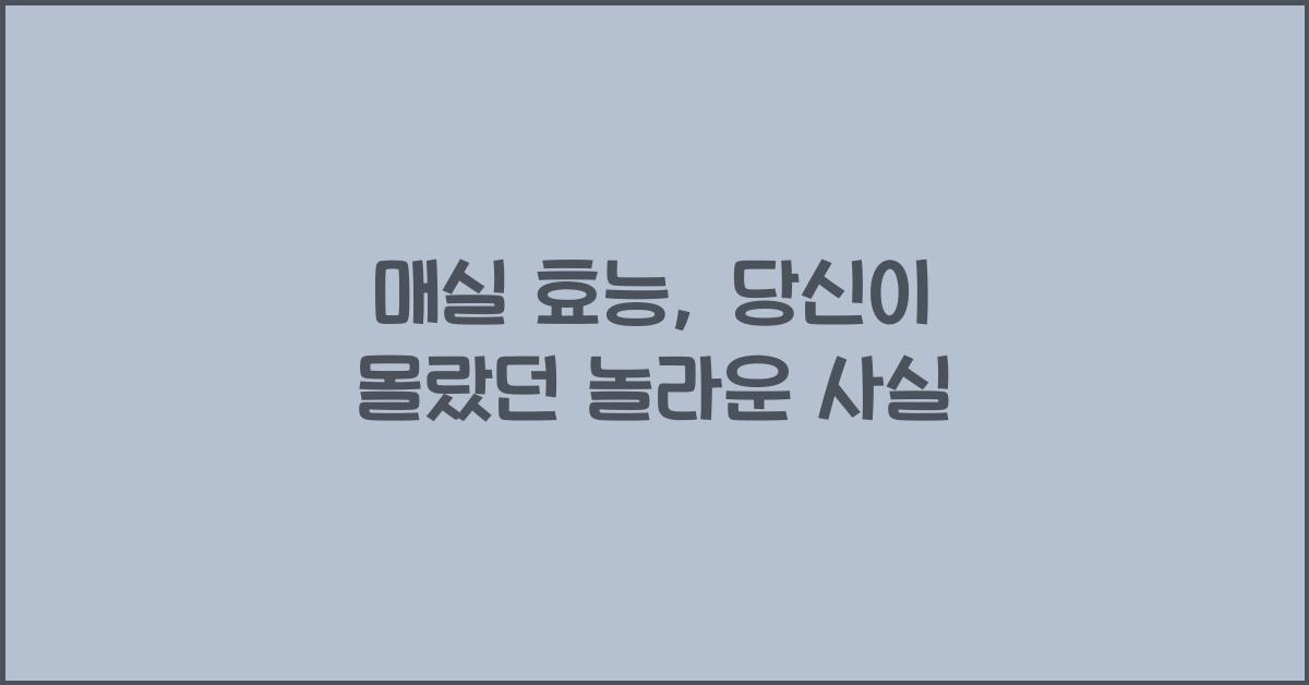 매실 효능