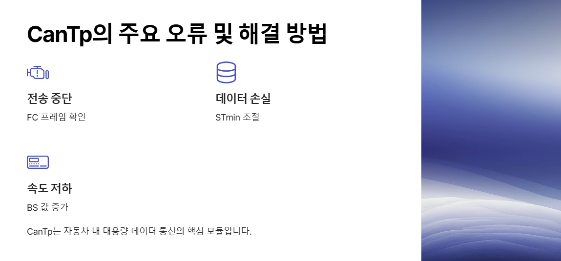 CanTp (CAN Transport Protocol) 모듈