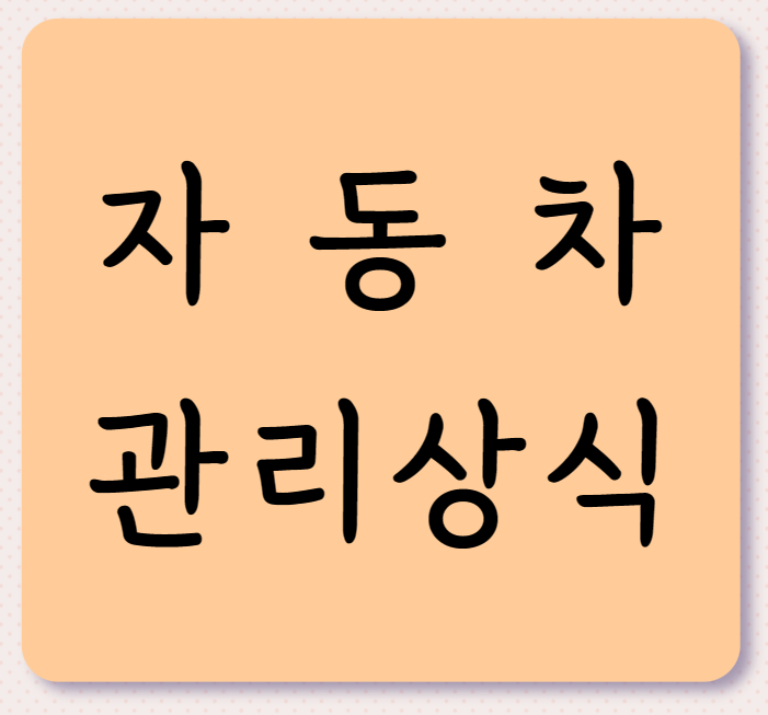 안전하게 오래 타기 위한 자동차 관리 상식